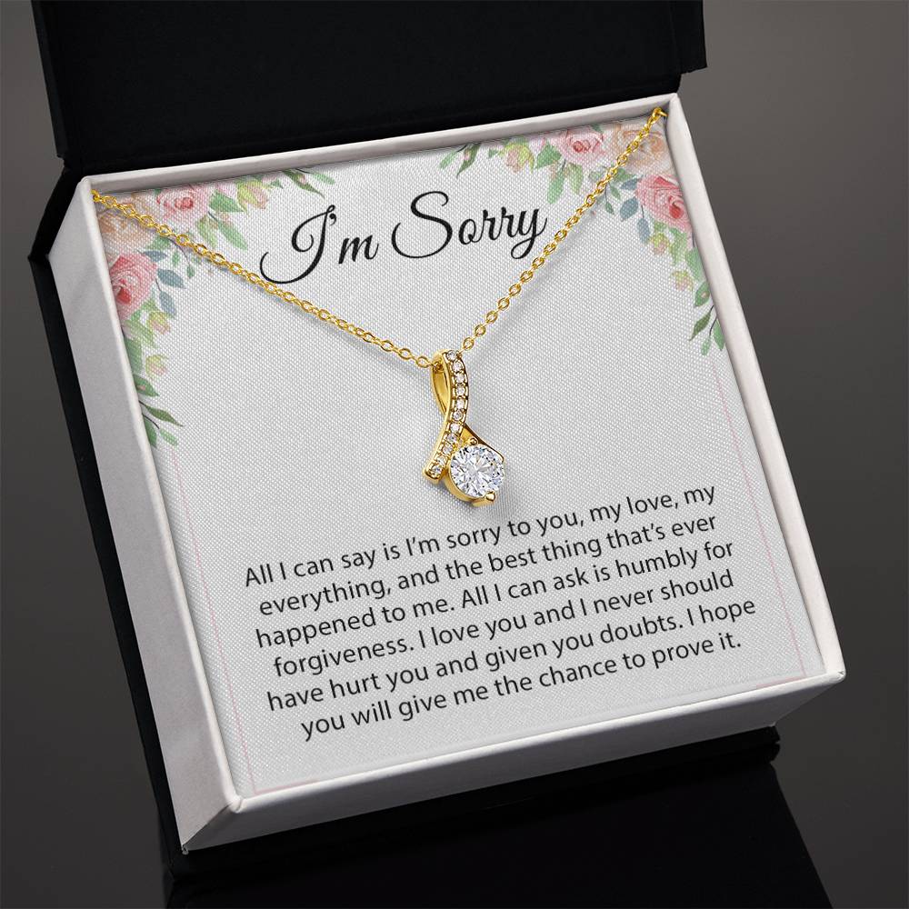 I'm Sorry Gift For Wife Necklace, Sorry Gift for Girlfriend, Forgiveness Gift