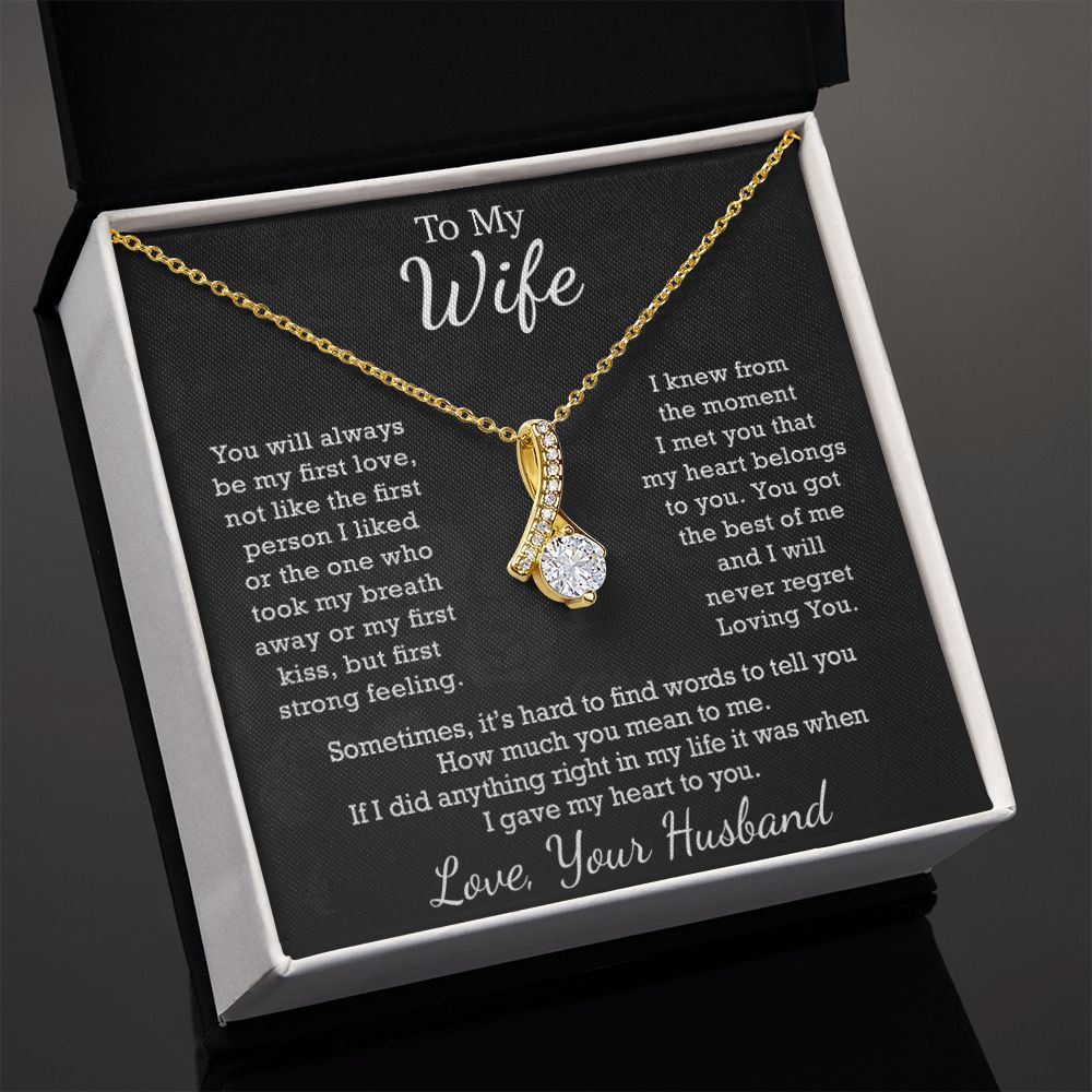 To My Wife Necklace, Gift from Husband, Gift for Wife Birthday, Anniversary Gift