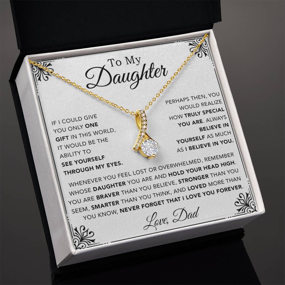 To My Daughter Necklace, Gift for Daughter from Dad, Father Daughter Necklace 1_12