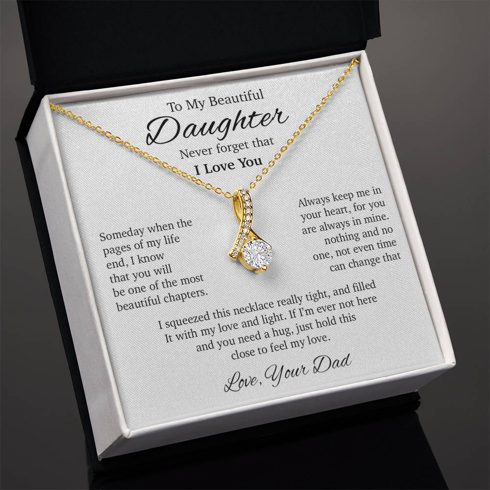 To My Daughter Necklace, Daughter Gift, Gift From Dad, Gift For Her_1