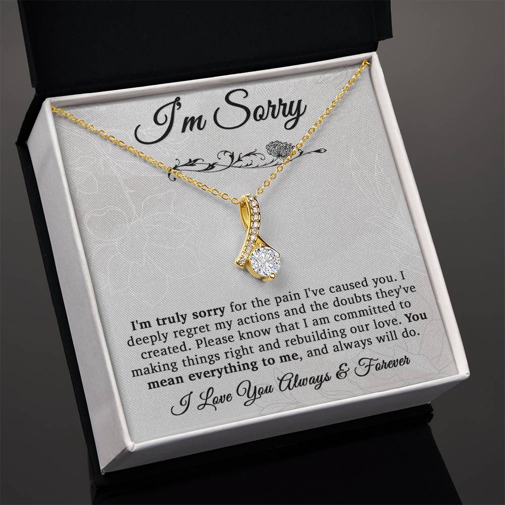 I'm Sorry Necklace Gifts, Apology Gifts For Her, Forgiveness Gift, Wife Gift