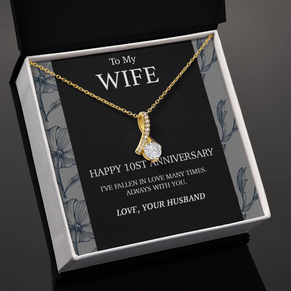 10 Year Anniversary Gift For Wife Necklace,Year Anniversary Gifts,1 Year Wedding