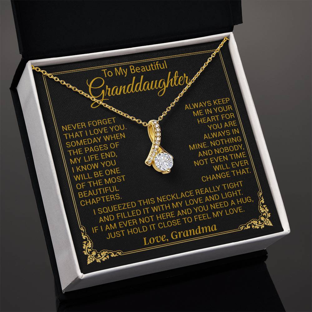 To My Granddaughter Necklace, Granddaughter Gift from Grandma, Christmas Gift