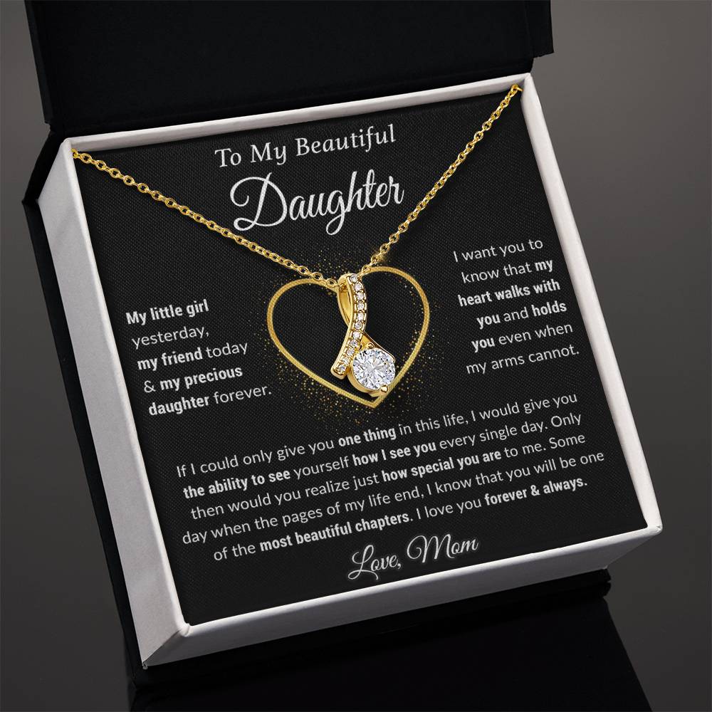 To My Daughter Necklace, Gift For Daughter From Mom, Daughter Birthday Gift