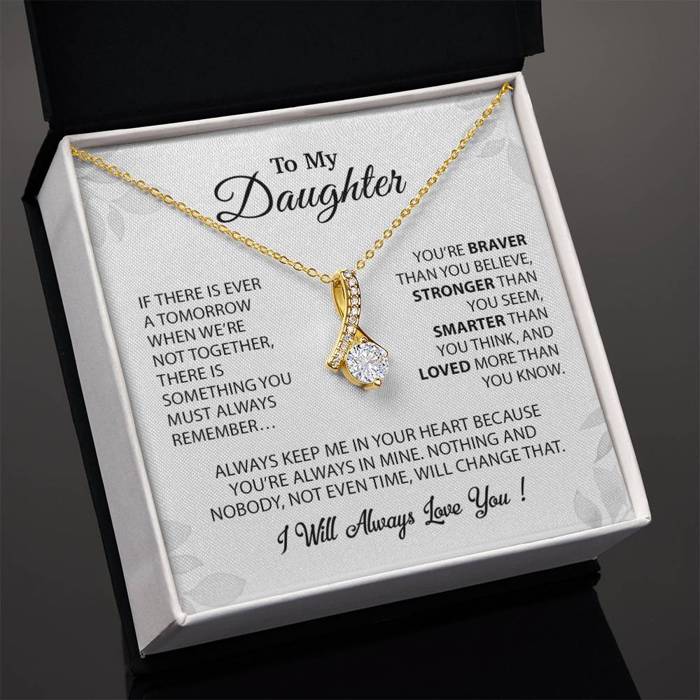 To My Daughter Necklace, Pendant Gift from Dad, Daughter Birthday Christmas Gift