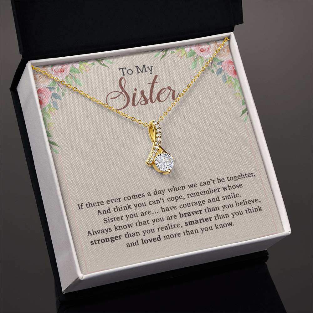 To My Sister Necklace, Brother to Sister, Birthday gift For Sister from Brother