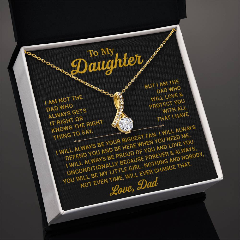 To My Daughter Necklace, Gift for Daughter from Dad, Father Daughter Necklace 1_11_Gold