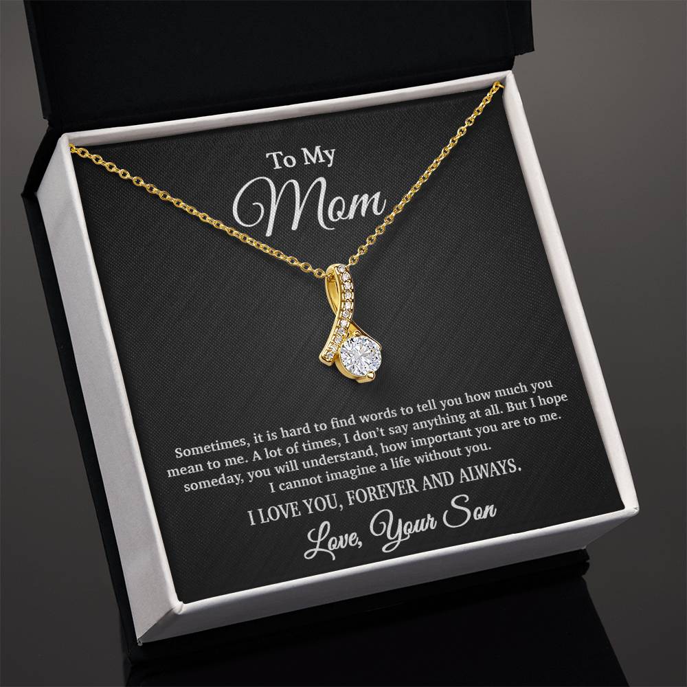To My Mom Necklace, Gift From Son For Birthday, Mother's Day Gift