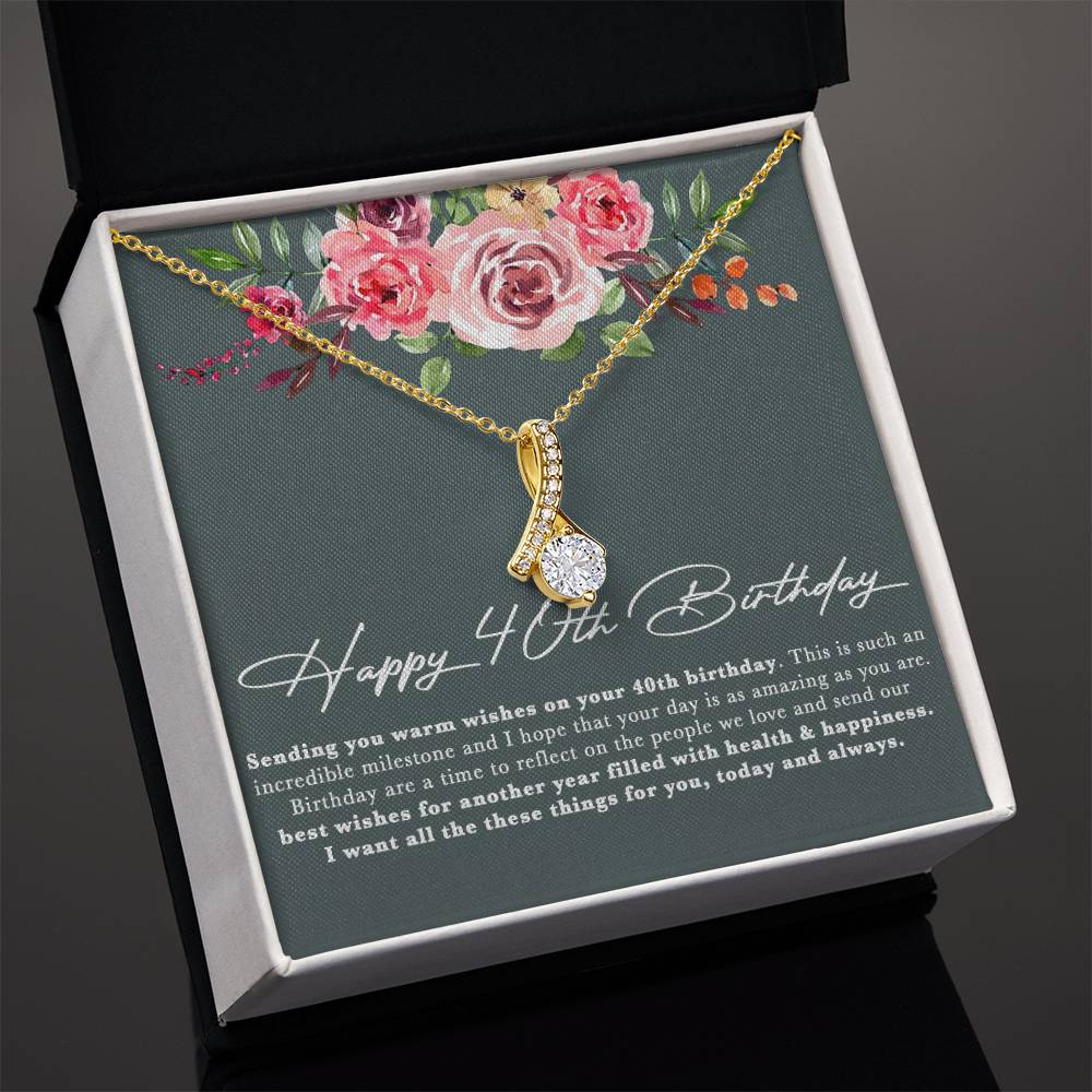 40th Birthday Gifts Necklace, 40th Birthday Necklace,40th Birthday Gift Ideas