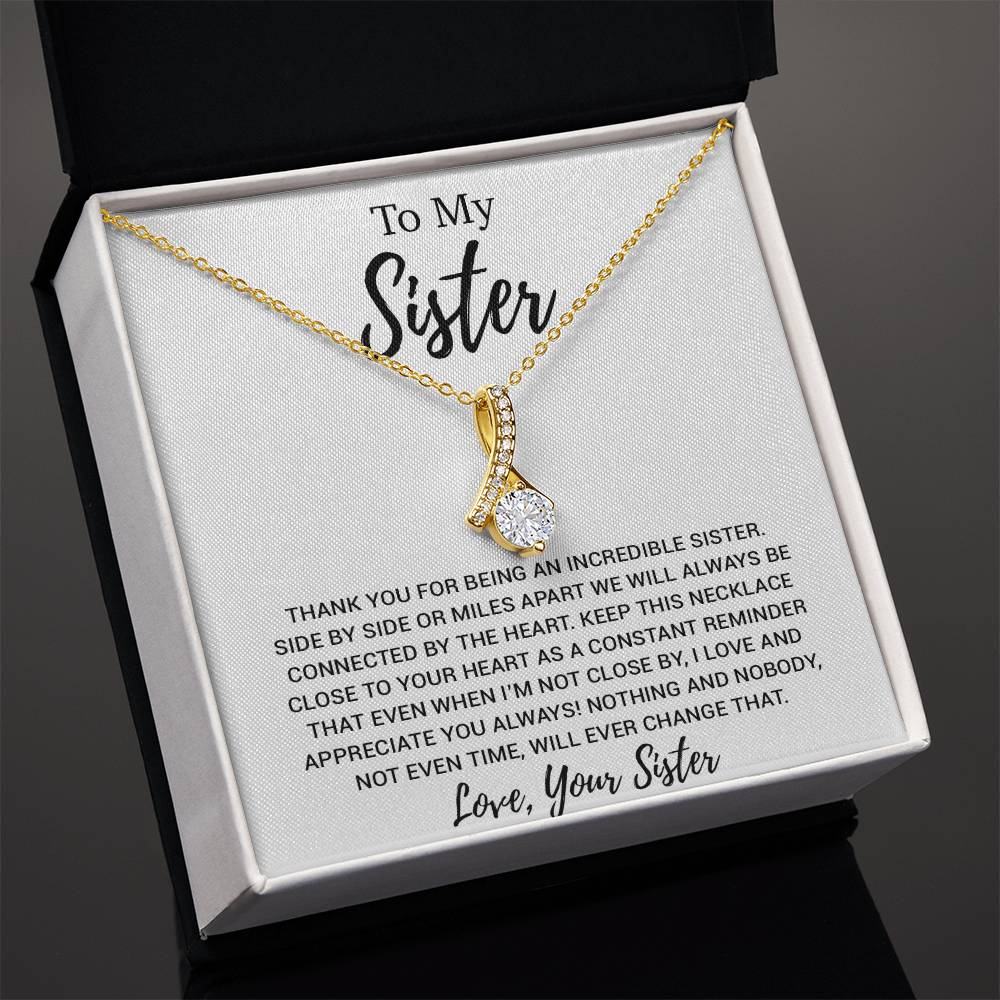 To My Sister Necklace, Brother to Sister, Birthday gift For Sister from Brother