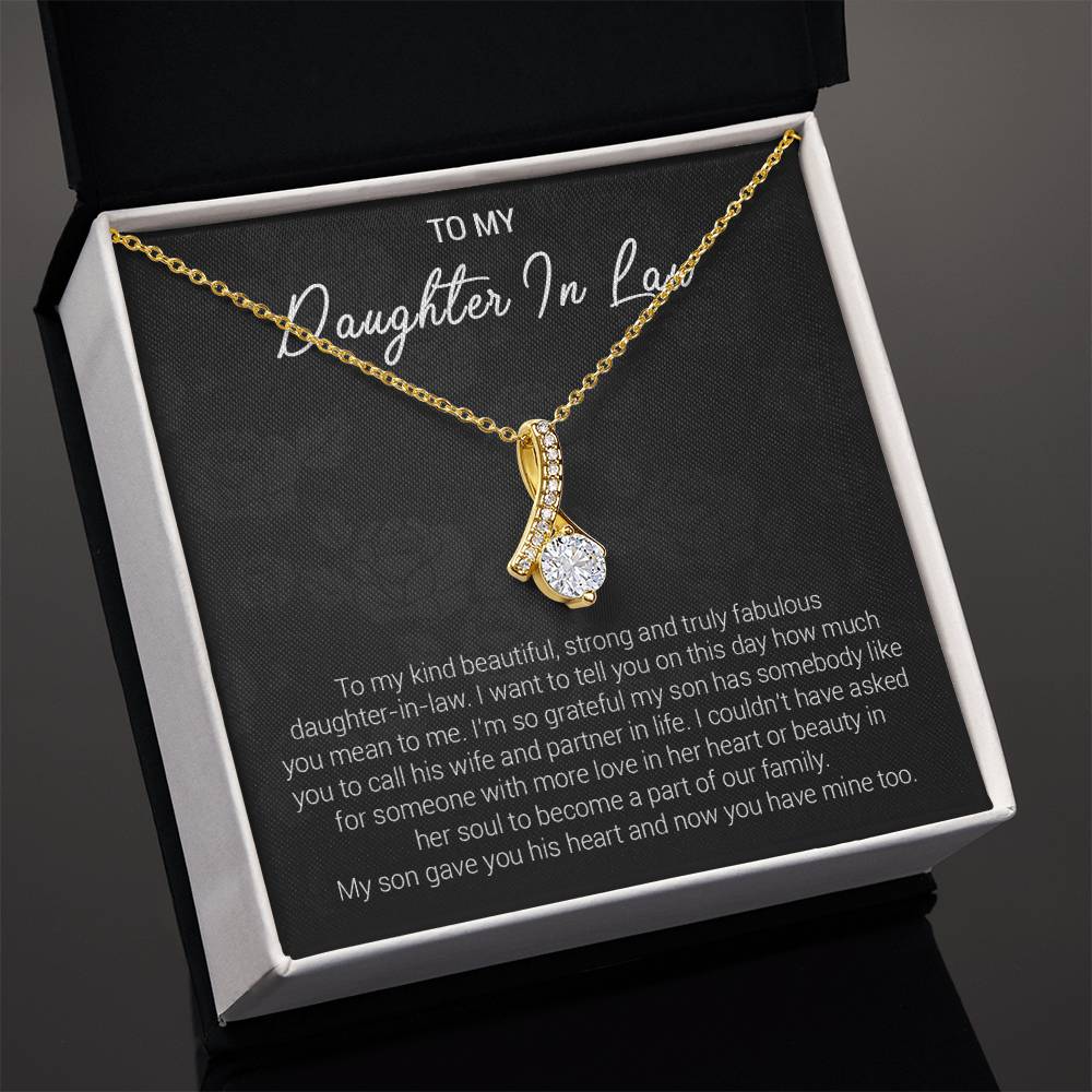 To My Daughter-In-Law Necklace, Gift For Daughter In Law, Daughter In Law Gift