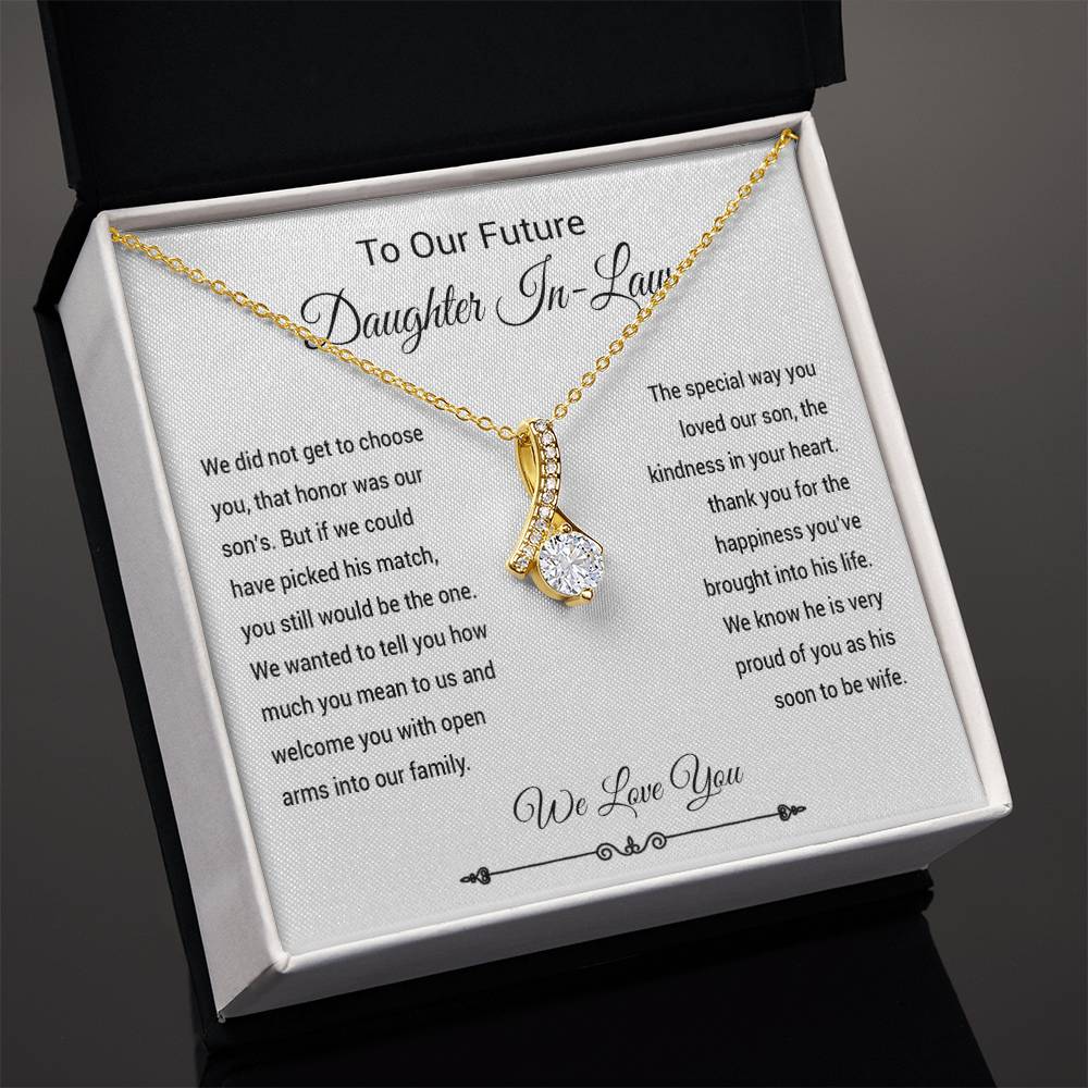 To Our Future Daughter In Law Necklace, Daughter In Law Into Family, Wedding