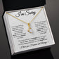 I'm Sorry Necklace, Apology Gift For Wife, Girlfriend, Forgiveness Jewelry