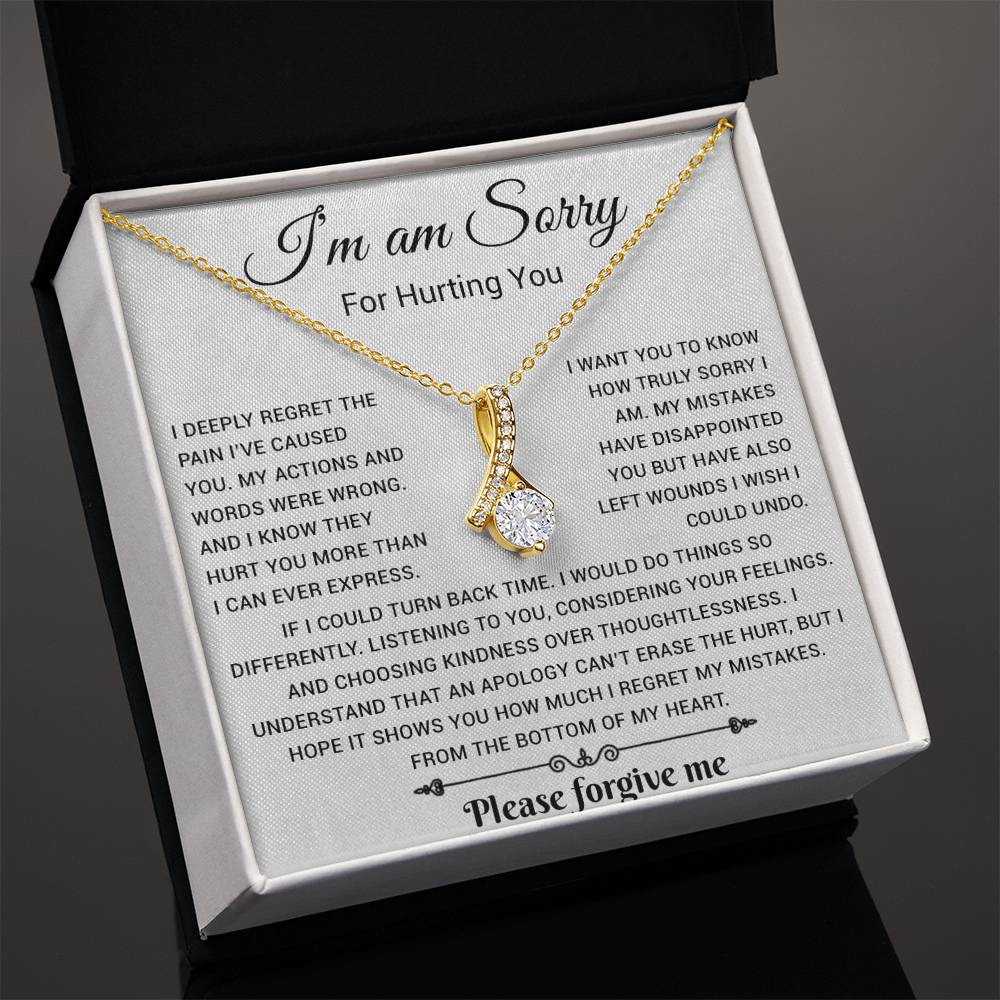I'm Sorry Gift For Wife Necklace, Sorry Gift for Girlfriend, Forgiveness Gift