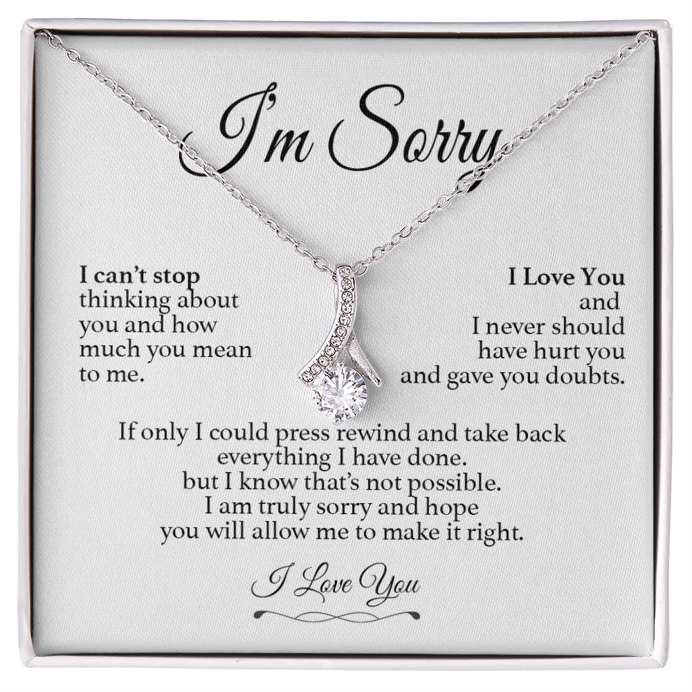 I'm Sorry Necklace, Apology Gift For Her, Forgiveness Gift, I'm Sorry Gift