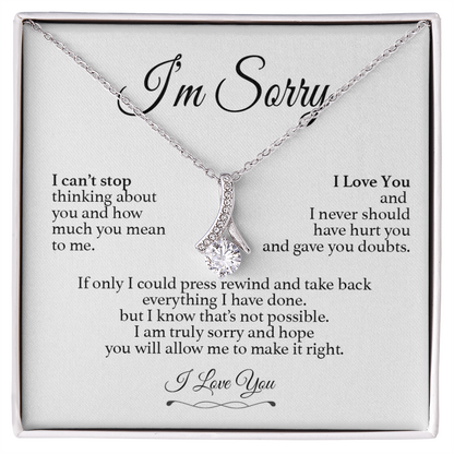 I'm Sorry Necklace, Apology Gift For Her, Forgiveness Gift, I'm Sorry Gift