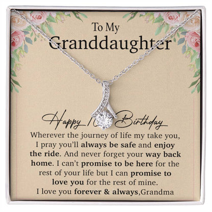 Happy 16th Birthday, To My Granddaughter Necklace, Gift For Granddaughter