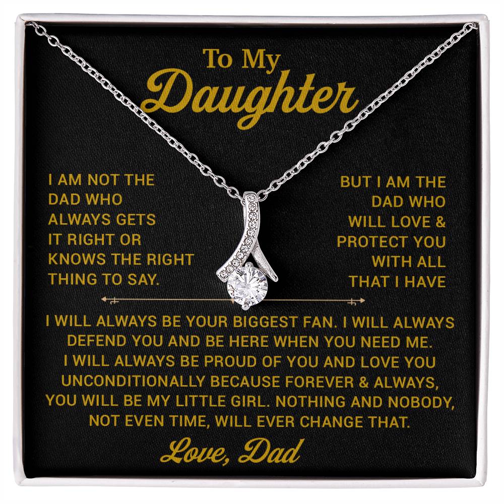 To My Daughter Necklace, Gift for Daughter from Dad, Father Daughter Necklace 1_11_Gold