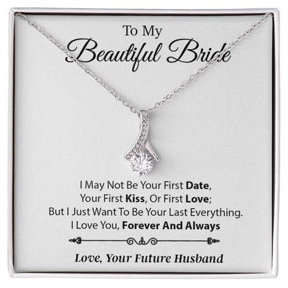 To My Beautiful Bride Necklace,Bride Wedding Necklace, Gift For Bride, Wedding