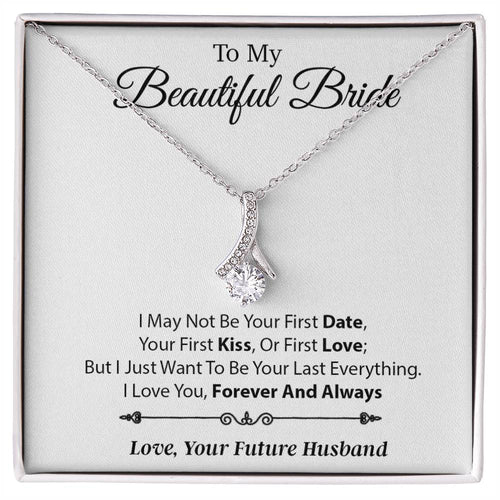 To My Beautiful Bride Necklace,Bride Wedding Necklace, Gift For Bride, Wedding