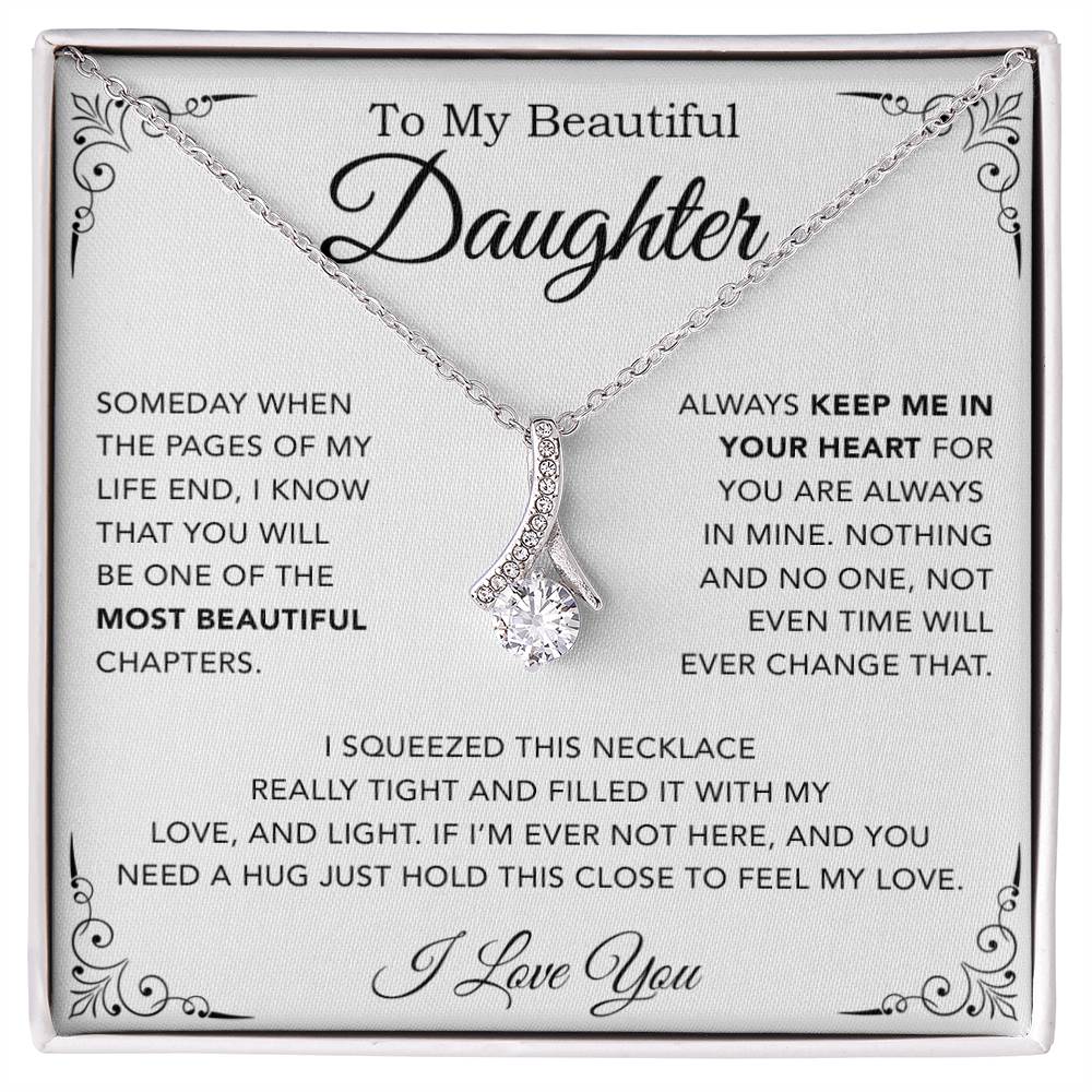 To My Daughter Necklace, Gift from Mother Father Daughter, Christmas Gift