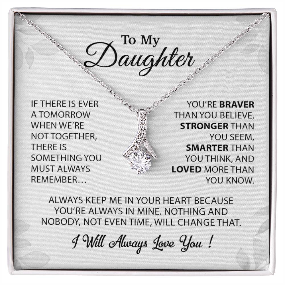 To My Daughter Necklace, Pendant Gift from Dad, Daughter Birthday Christmas Gift