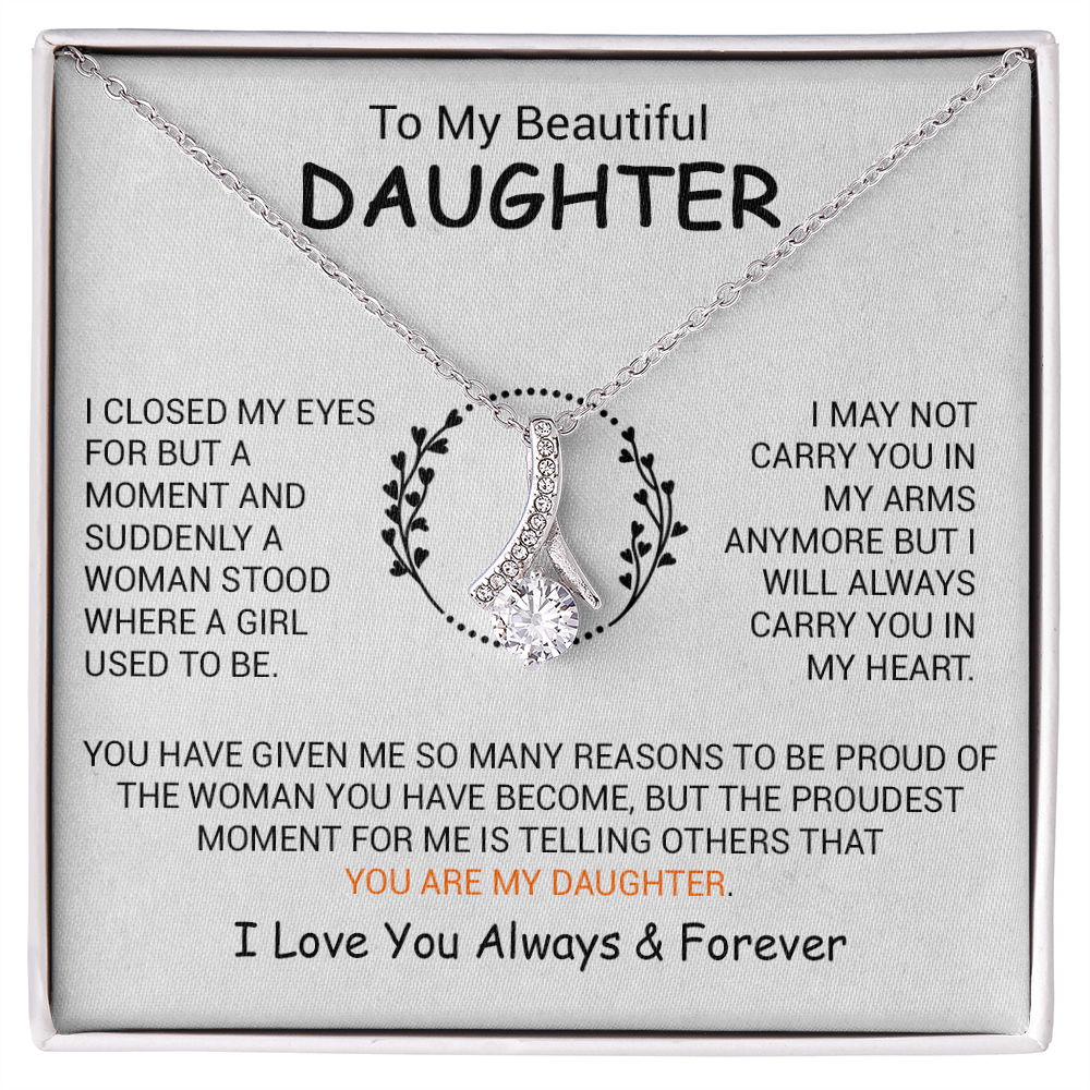 To My Daughter Necklace, Daughter Father Necklace, Daughter Gift From Dad, Mom 6_12