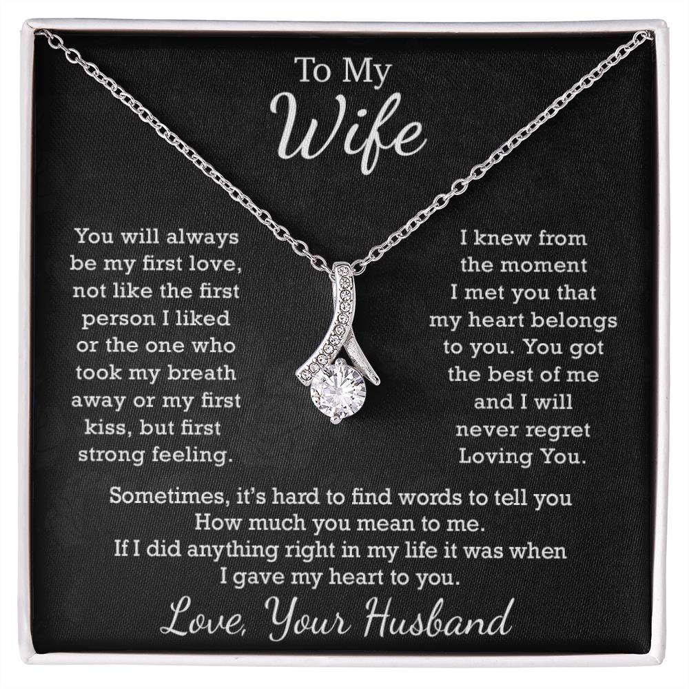 To My Wife Necklace, Gift from Husband, Gift for Wife Birthday, Anniversary Gift