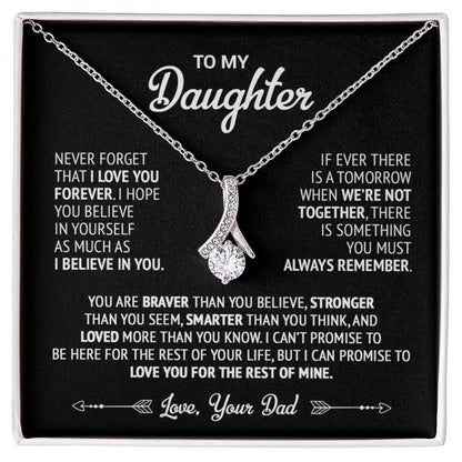 To My Daughter Necklace, Daughter Father Necklace, Daughter Gift From Dad 22_9