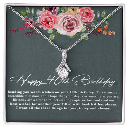 40th Birthday Gifts Necklace, 40th Birthday Necklace,40th Birthday Gift Ideas