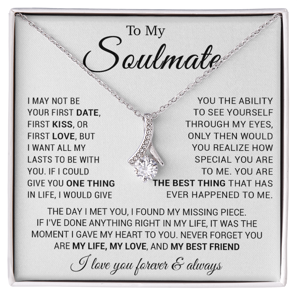 To My Soulmate Necklace,Birthday Gift for Girlfriend, Necklace for Wife, Gift for Future Wife's