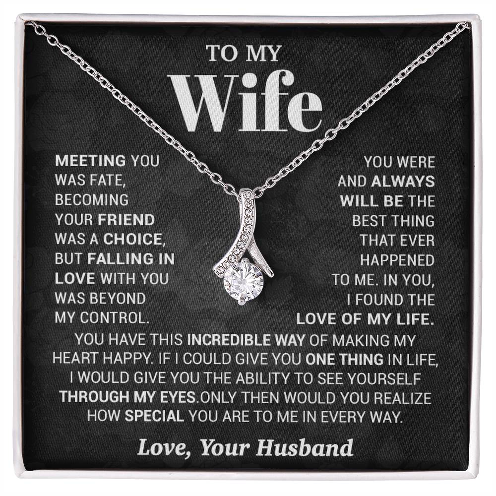 To My Wife Necklace, Meeting You Was Fate Love, Your Husband, Best Necklace