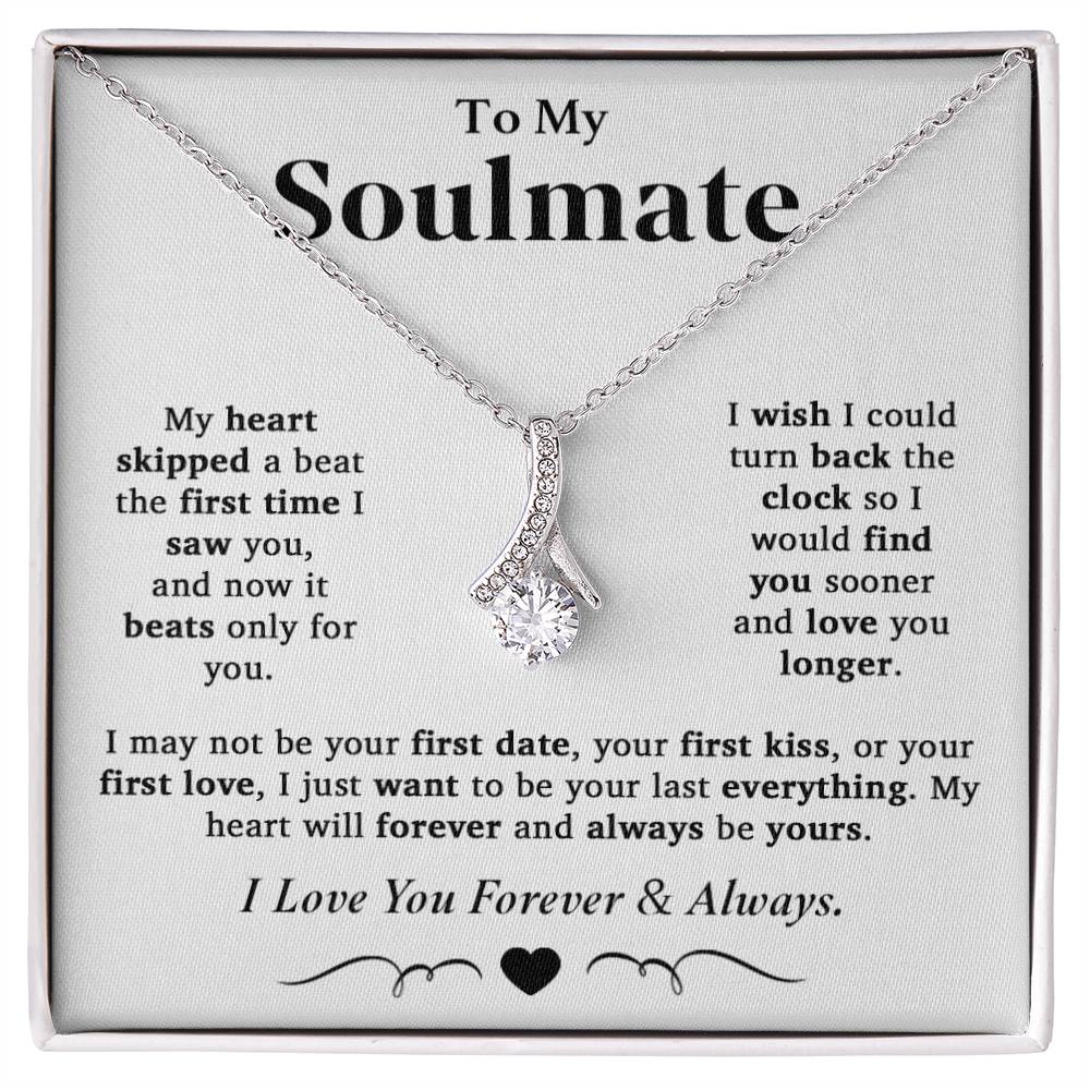 To My Soulmate Necklace, Valentine Gifts For Her, Gift For Girlfriend Wife