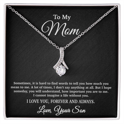 To My Mom Necklace, Gift From Son For Birthday, Mother's Day Gift