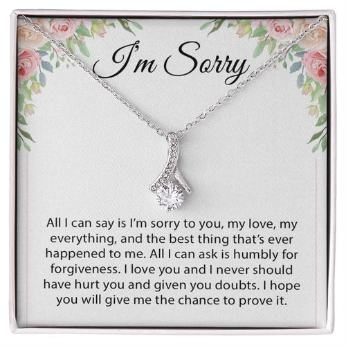 I'm Sorry Gift For Wife Necklace, Sorry Gift for Girlfriend, Forgiveness Gift