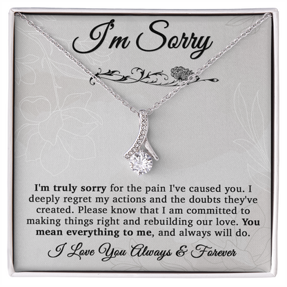 I'm Sorry Necklace Gifts, Apology Gifts For Her, Forgiveness Gift, Wife Gift