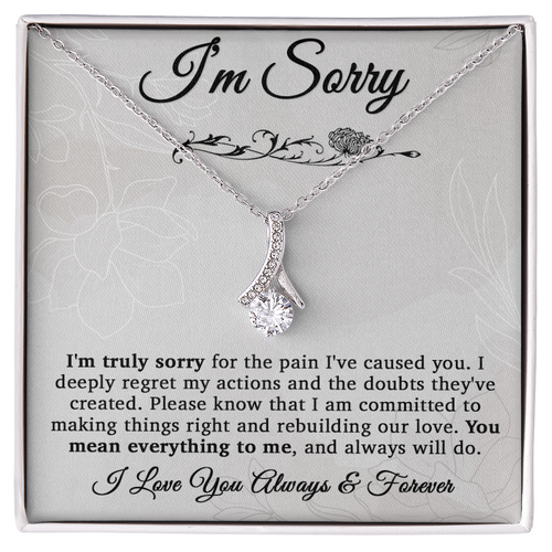 I'm Sorry Necklace Gifts, Apology Gifts For Her, Forgiveness Gift, Wife Gift