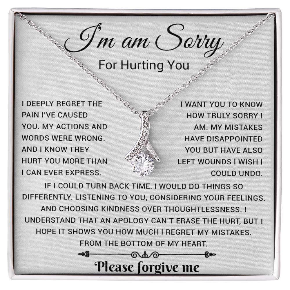 I'm Sorry Gift For Wife Necklace, Sorry Gift for Girlfriend, Forgiveness Gift