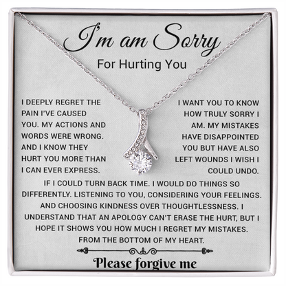 I'm Sorry Gift For Wife Necklace, Sorry Gift for Girlfriend, Forgiveness Gift