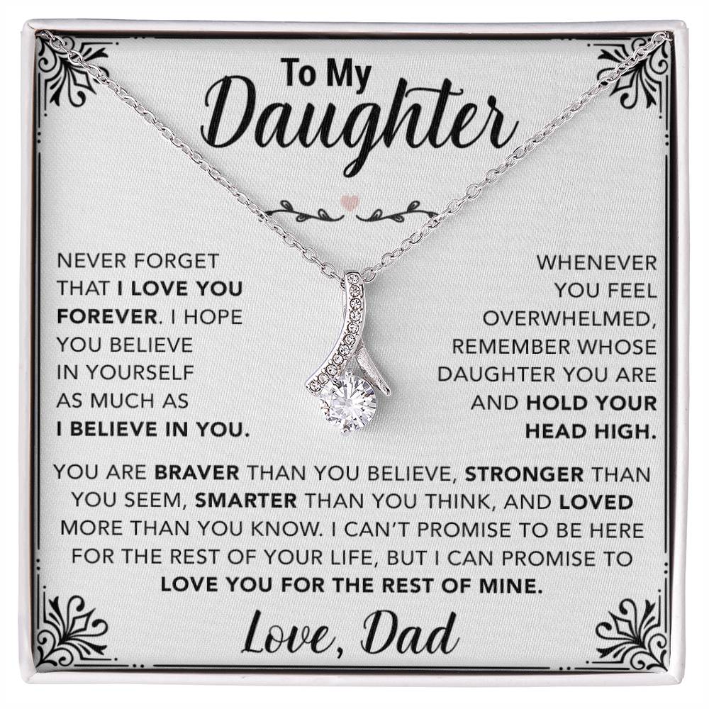 To My Daughter Necklace, Gift for Daughter from Dad, Father Daughter Necklace 30_11