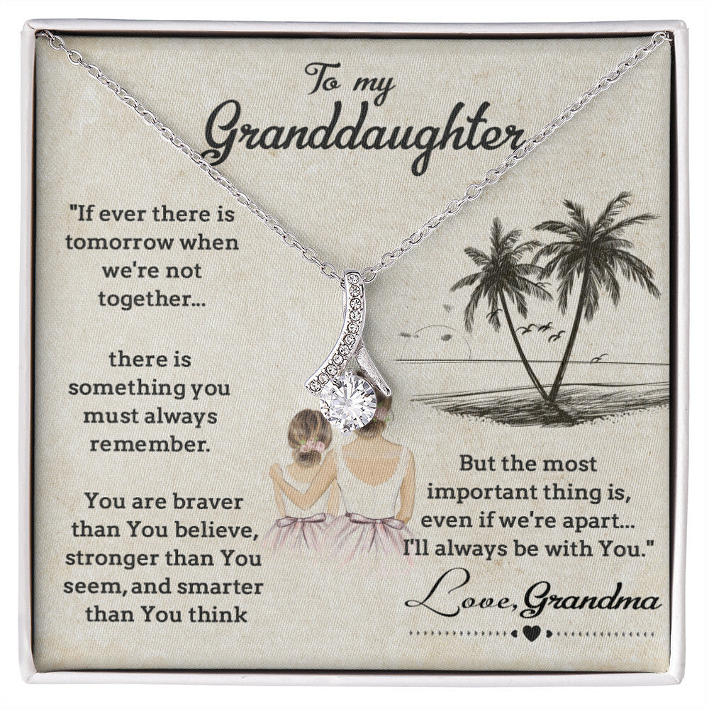 To My Granddaughter, Gift for Granddaughter from Grandma, Granddaughter Necklace