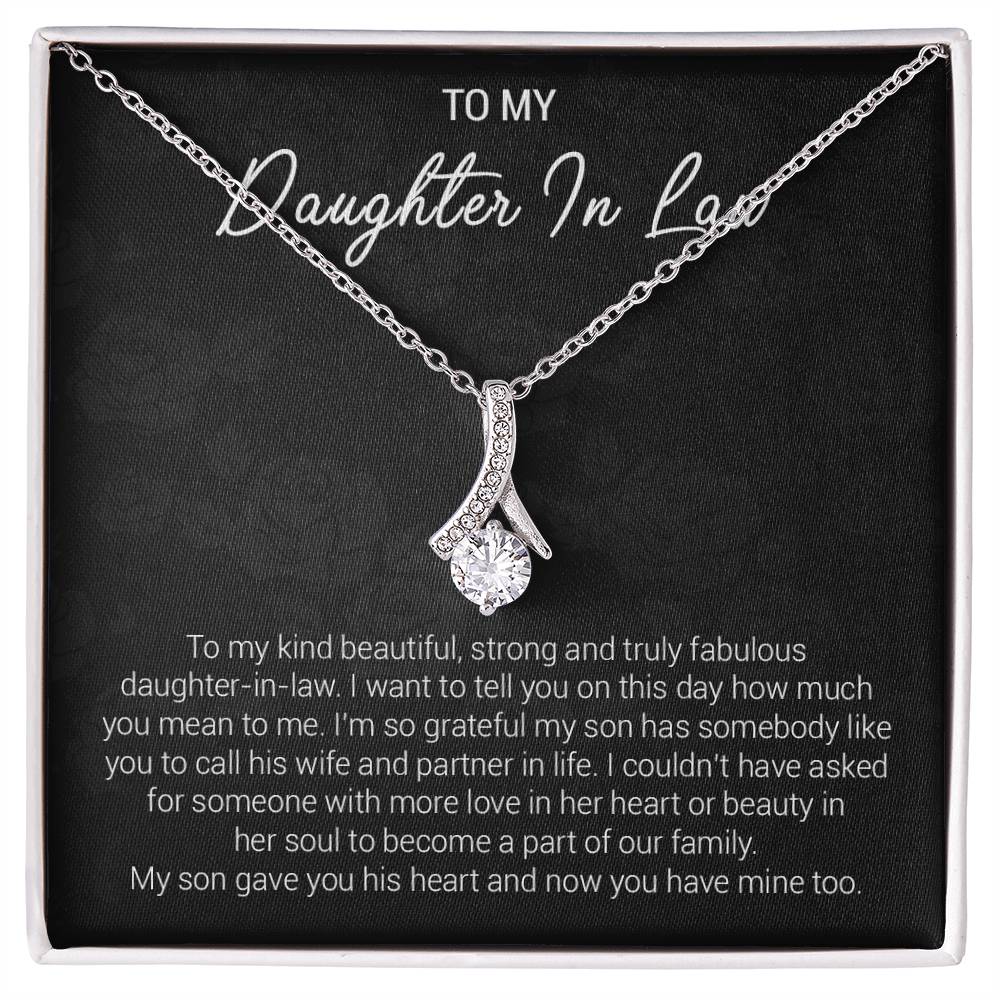 To My Daughter-In-Law Necklace, Gift For Daughter In Law, Daughter In Law Gift