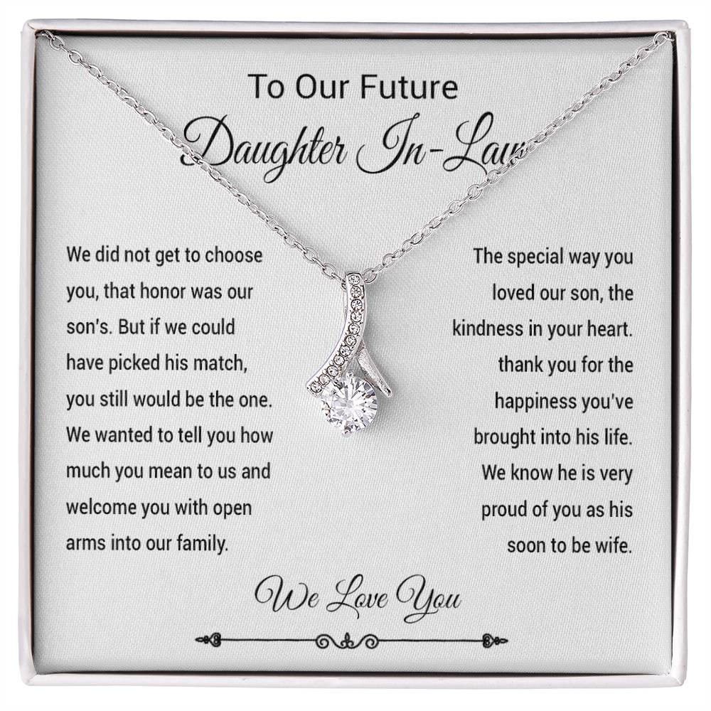 To Our Future Daughter In Law Necklace, Daughter In Law Into Family, Wedding