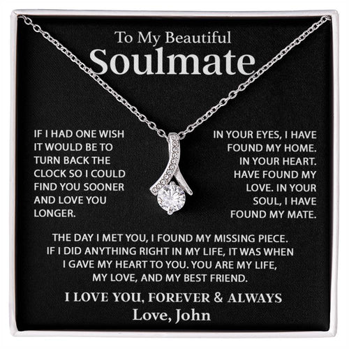 Custom To My Soulmate Necklace Gift For Girlfriend Wife Birthday Gifts Christmas Gifts