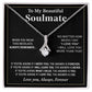 To My Beautiful Soulmate Necklace, Gifts For Girlfriend, Necklace For Girlfriend, Girlfriend Birthday Gift, Gift For Her