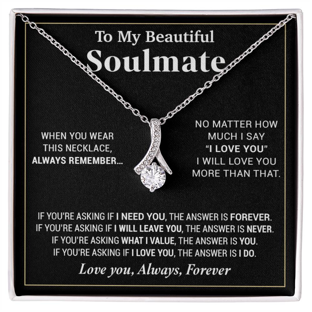 To My Beautiful Soulmate Necklace, Gifts For Girlfriend, Necklace For Girlfriend, Girlfriend Birthday Gift, Gift For Her