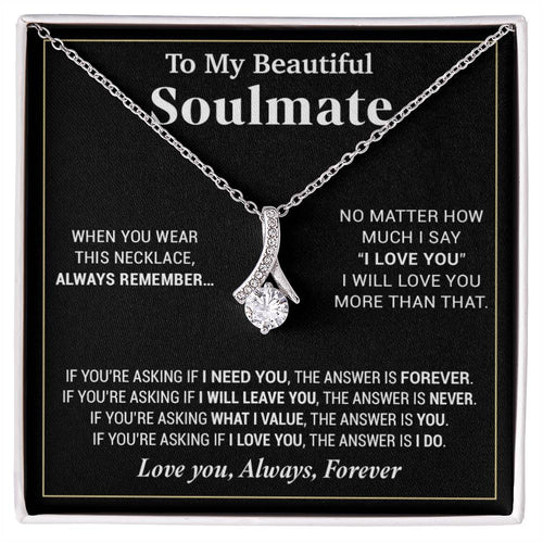 To My Beautiful Soulmate Necklace, Gifts For Girlfriend, Necklace For Girlfriend, Girlfriend Birthday Gift, Gift For Her