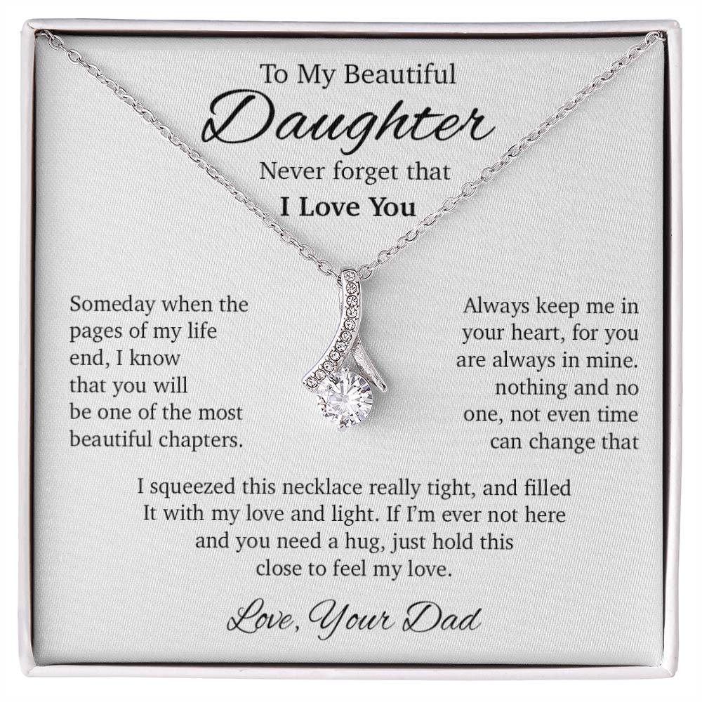To My Daughter Necklace, Daughter Gift, Gift From Dad, Gift For Her_1