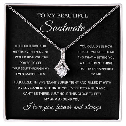 To My Beautiful Soulmate Necklace, Gift for Wife, Girlfriend, Anniversary Gift