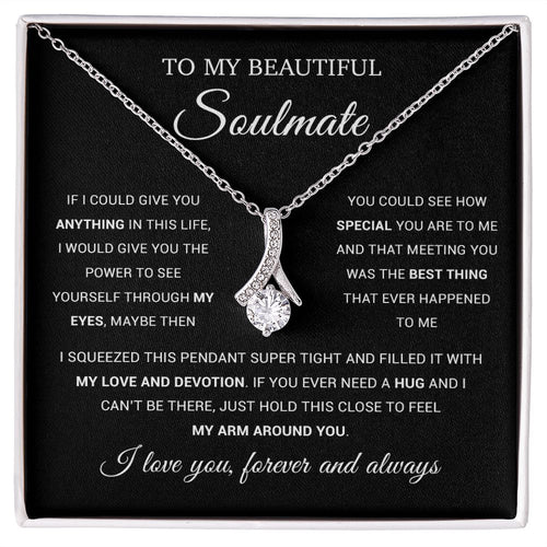 To My Beautiful Soulmate Necklace, Gift for Wife, Girlfriend, Anniversary Gift
